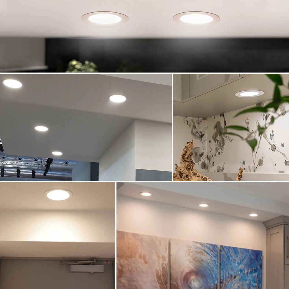spots led encastrables 7w 9w 12w 15w 18w 21w blanc modernes clips fixation