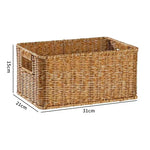 panier tressé marron clair rustique pliable imperméable utilisation multiple respectueux environnement poignées intégrées