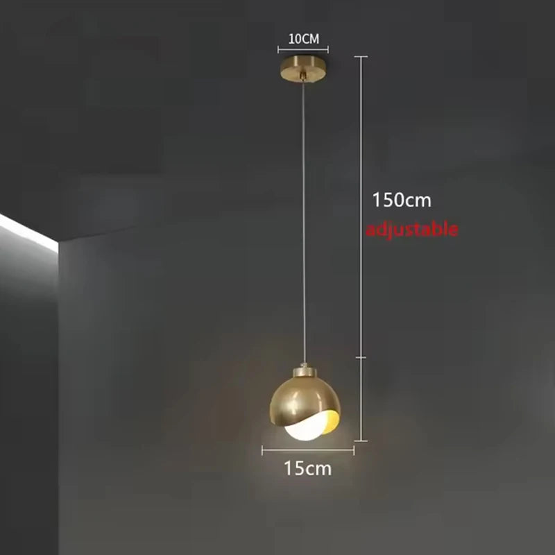 suspension pendentif verre noir doré moderne éclairage chambre salle manger lumière mat opaques