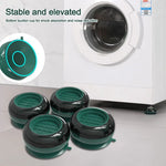 supports machine laver moderne vert blanc antivibration suction rondements grilles matière plastique