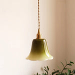 lampe suspendue vintage rose clair vert gradient laiton e14 salon restaurant chambrehôtel