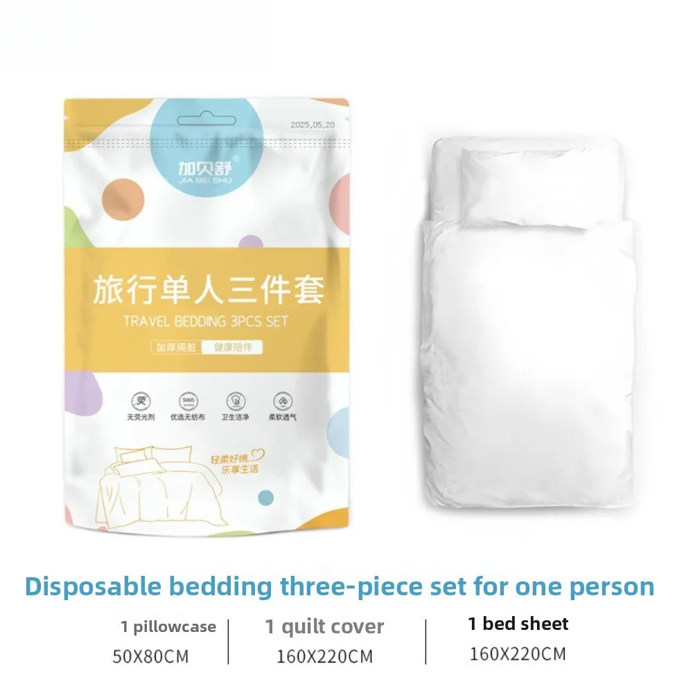 draps jetables ensemble pièces blanc texture gaufrée moderne taies oreillers drap housse couverture lit