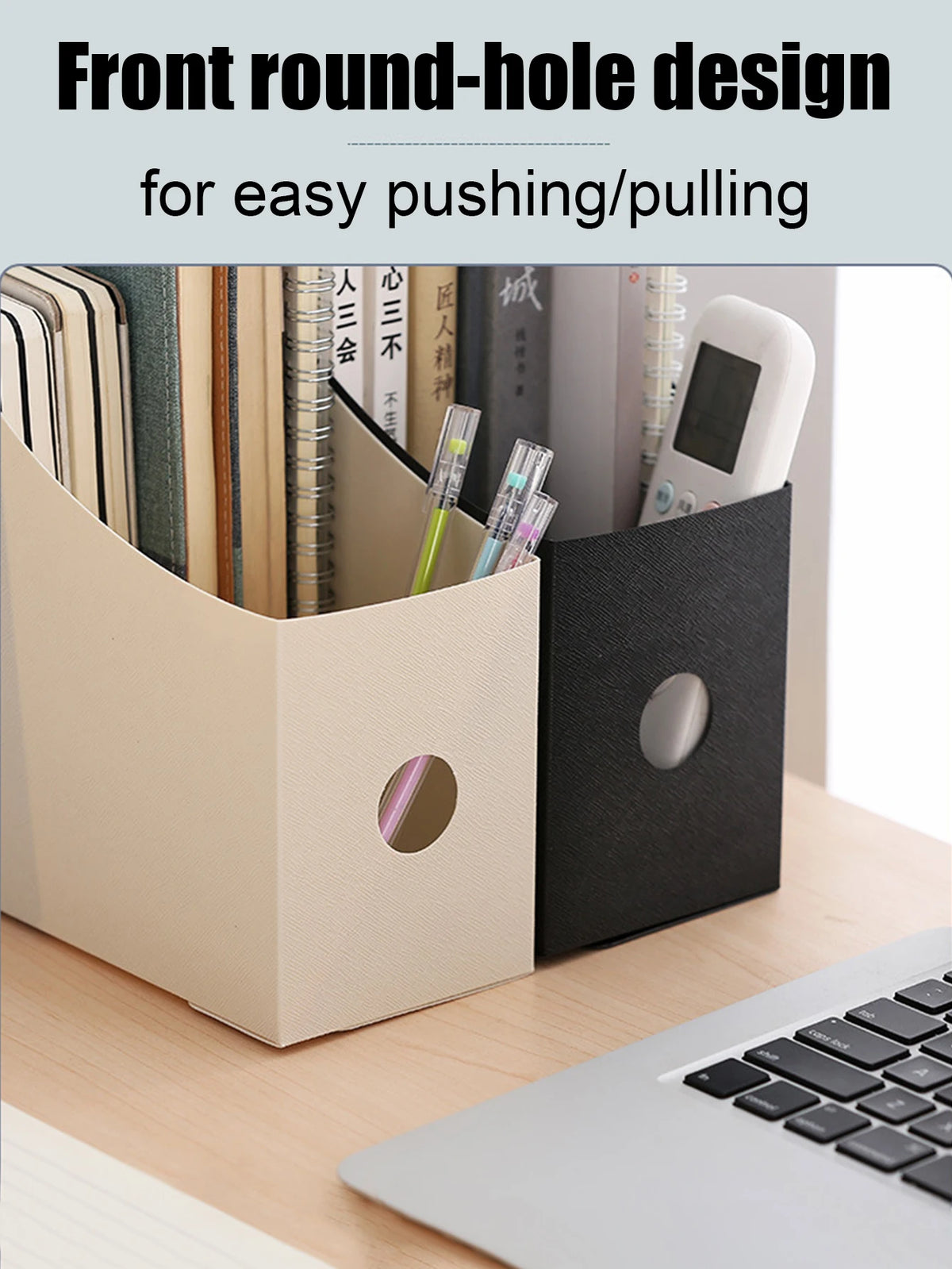 organisateur livres documents plateau plastique couleur beige noir minimaliste modernes snap fit