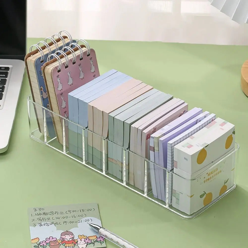 boîte rangement transparente maquillage papeterie compartiments modernes utilitaires minimalistes