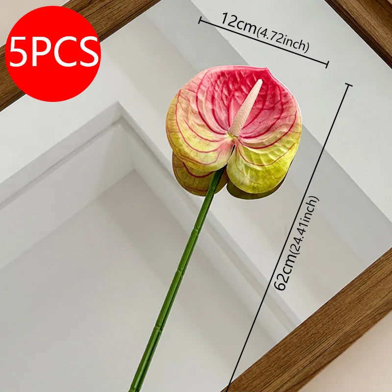 fleurs artificielles rouge rose blanc modernes décoration mariage anniversaire intérieur minimaliste