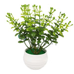 plantes artificielles vertes moderne pot blanc décoration extérieur feuilles simples anniversaire exposition réaliste