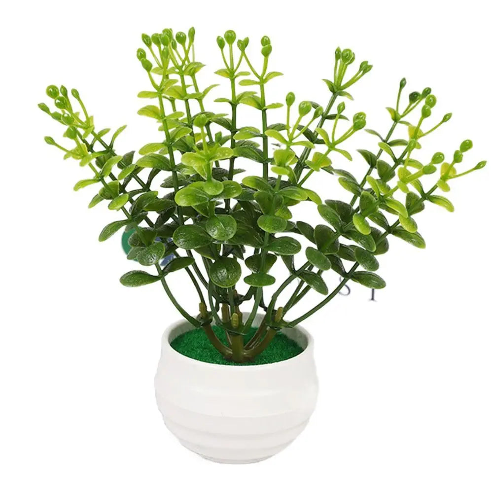 plantes artificielles vertes moderne pot blanc décoration extérieur feuilles simples anniversaire exposition réaliste