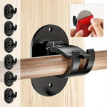 supports adhésifs rideaux noir blanc modernes fixations murales pvc utilisation multiple