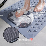 tapis bain exfoliant rose gris moderne brosse pieds