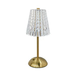 lampe table or blanc transparent moderne motifs géométriques rechargeable tactile