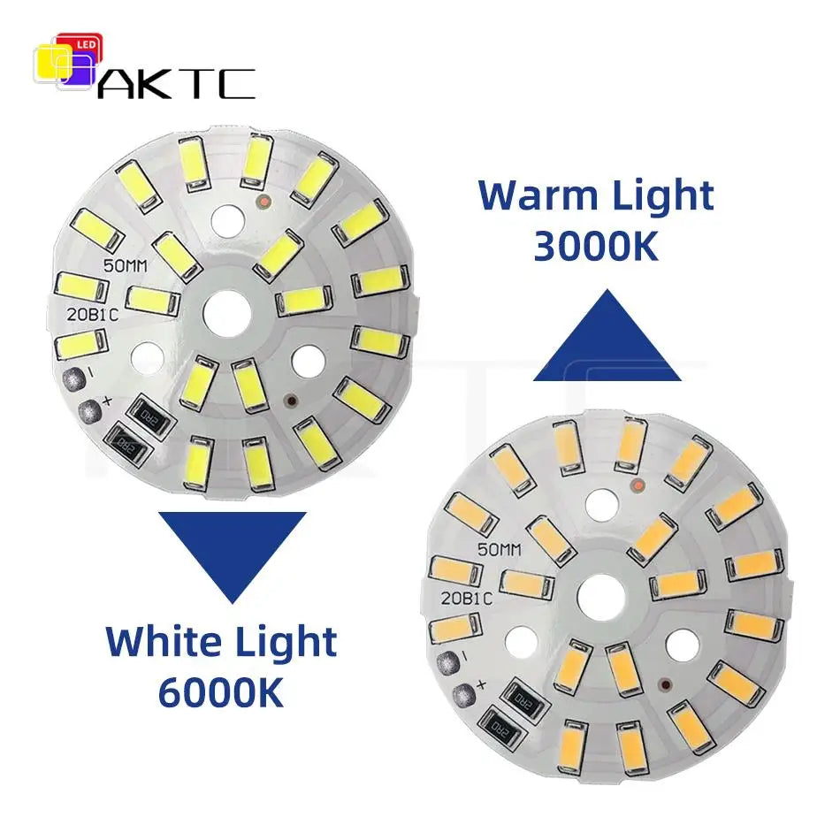 plaque led circulaire blanc diodes smd5730 5v dc 10w 6000k moderne sans fixation