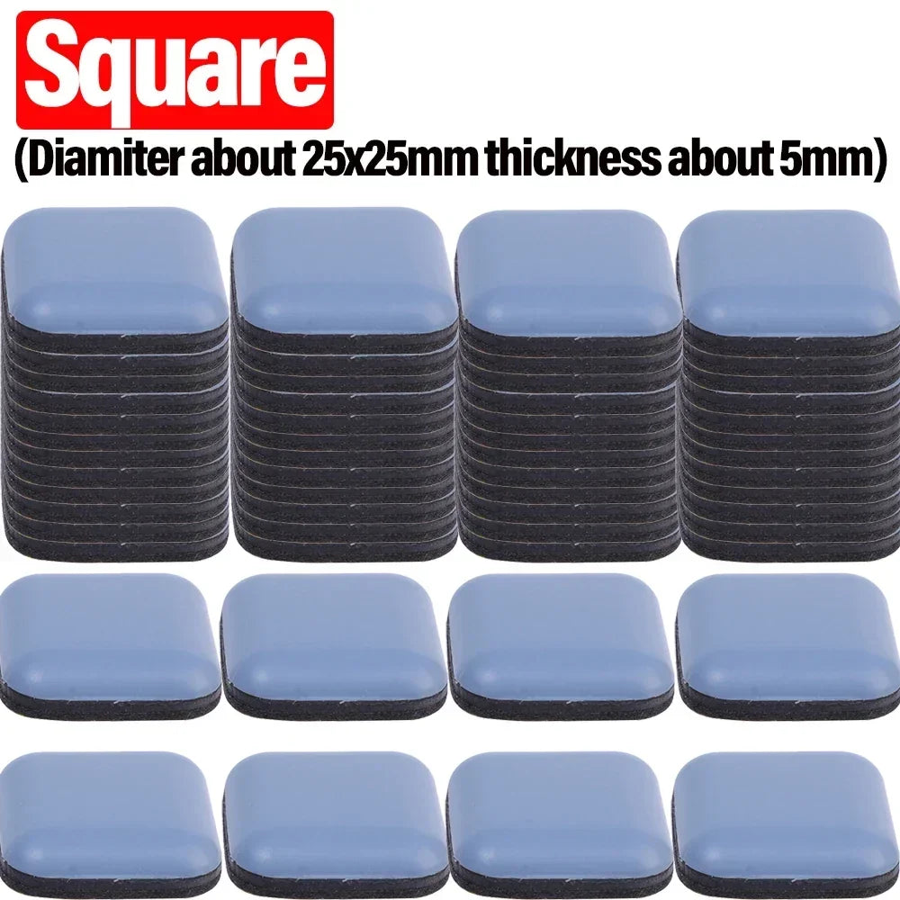 protecteurs meubles adhésifs bleu clair ronds lisses antiusure sol moderne 25x25mm 25mm diamètre 4mm