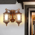 applique murale led bronze doré grille géométrique classique éclairage chambre entrée moderne vis fixation