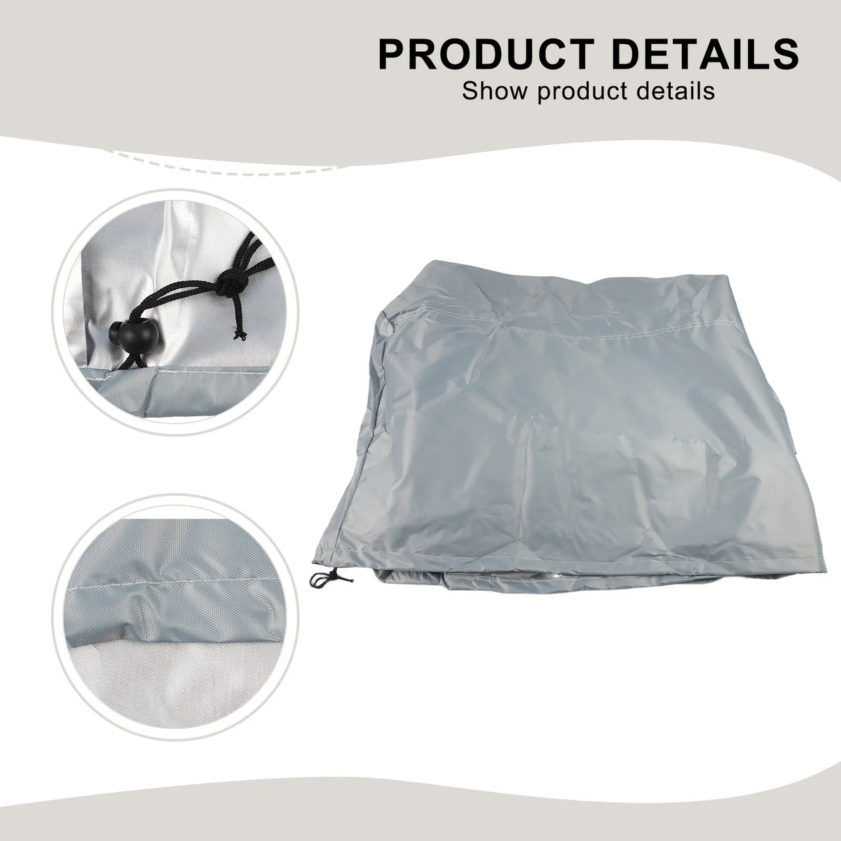 housse protection meuble extérieur gris clair moderne anti uv cordon serrage fermeture glissière grande