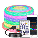 ruban led flexible violet vert orange maille fine ip67 60leds/m smd intelligent 3000 6500k