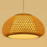 lampe suspendue moderne rustique rotin naturel salon chambre e27 plafonnier boîte opaque chaînes