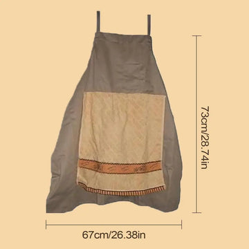 tablier cuisine gris beige motif texturé bretelles ajustables torchon chef professionnel