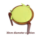 coussin chaise rond moderne rubans fixation tissu uni lavable intérieur extérieur
