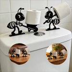 porte rouleaux papier toilette fourmi noir blanc stylisé ludique décoration salle bain
