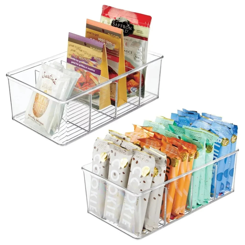 rangements cuisine transparent moderne sacs alimentaires boîtes stockage organisation réfrigérateur