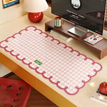 tapis moderne carreaux beige rose bleu adhésif 30x60cm 35x80cm opaquet décors
