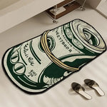 tapis vert beige blanc billets banque moderne antidérapant polyester intérieur chambre bain cuisine