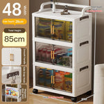 meuble rangement pliable blanc roulettes portes poignées dorées vêtements