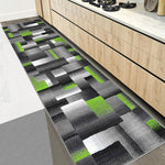 tapis moderne géométrique gris rouge vert chambre salon contemporain usage multiple