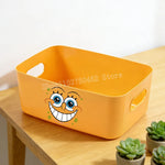 boîte rangement orange animée expressions poignées organisation moderne cartoon chambre table
