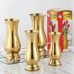 vases émaillés or argent élégants classiques brillants fleurs maison jardin