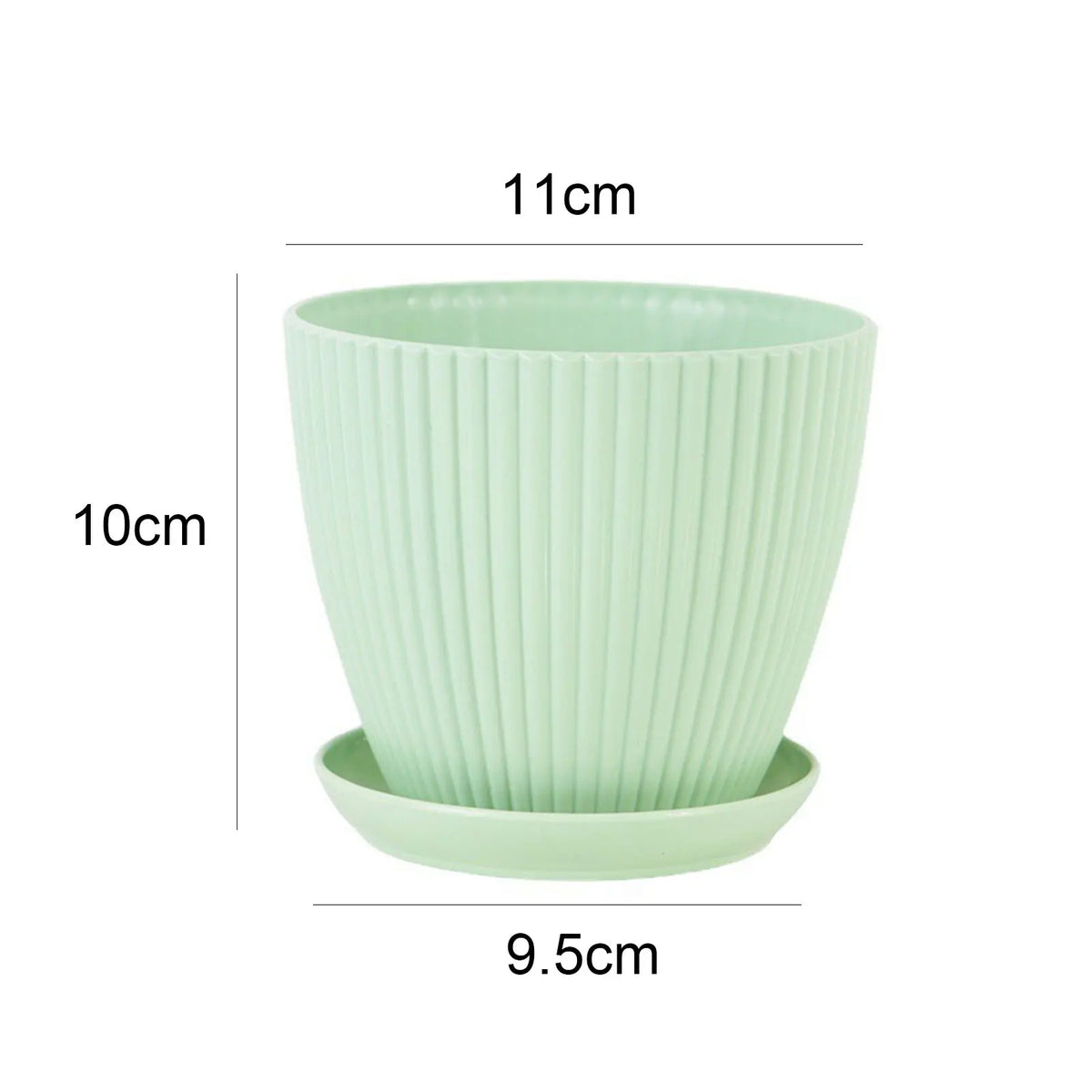 Pot fleurs moderne rayures vertes bleues blanches plateau support diverse couleurs