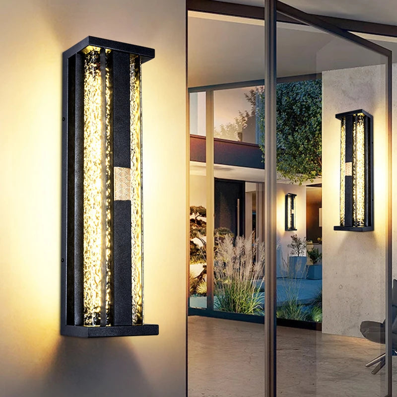applique murale contemporaine acier inoxydable led éclairage extérieur waterproof noir okolets