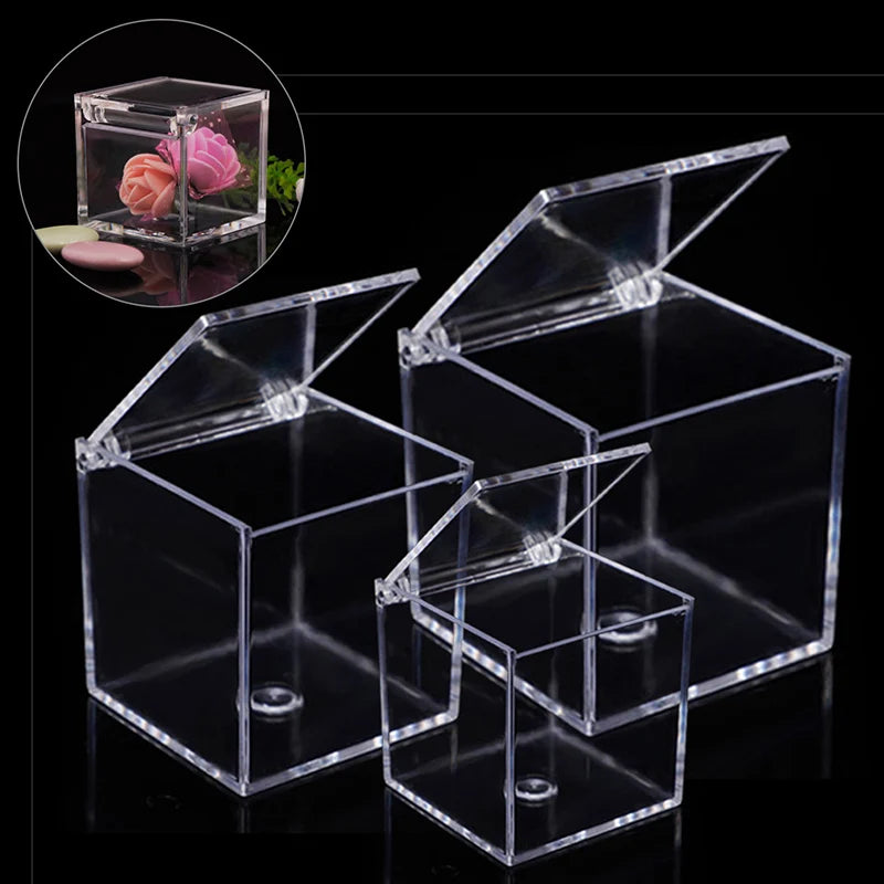 boîtes bijoux transparentes modernes colorées porte bijoux plastique gọn/vnd