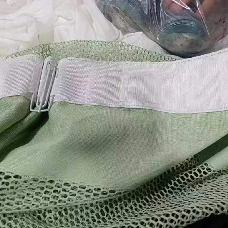 rideau séparation médical tissu plissé bleu vert rose jaune blanc opacité transparente tringle métal