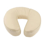 coussin tête visage bas massage table lit salon support nuque beige simili cuir ergonomique