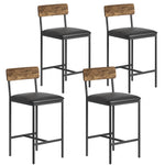 tabourets bar hauts bois imitation marbre modernes industriel pièces noir marron