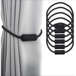 boucles rideau moderne vis fixations tissu cheveux synthétiques beige noir or gris minimaliste 2pcs