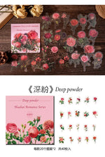 autocollants fleurs séchées multicolores vintage 40 pièces scrapbooking décoration semi transparentes