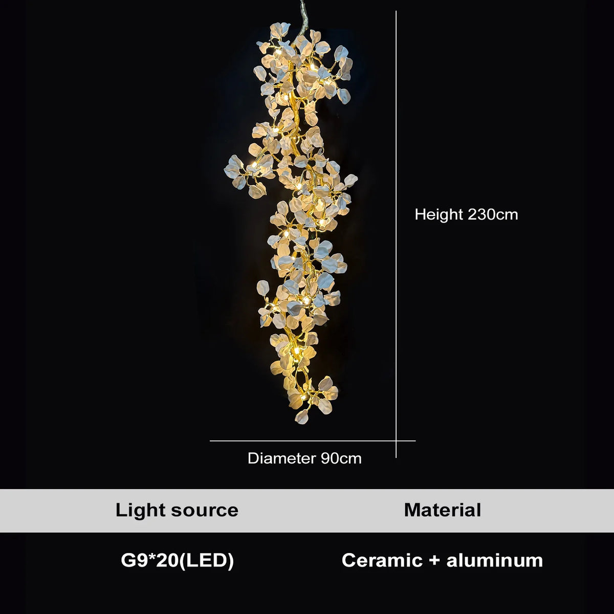 lustre suspendu moderne blanc doré petals mat cuisine salon chambre principal