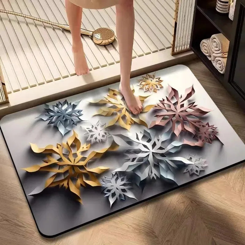 tapis multicolore fleurs relief moderne porte barre 40x60cm 50x80cm