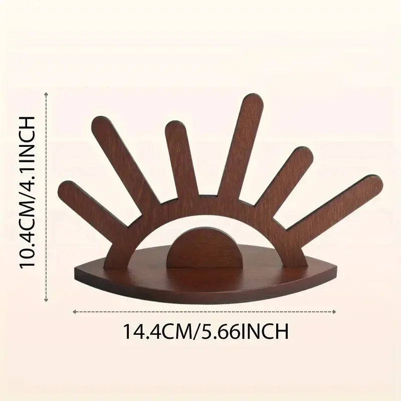 présentoir bijoux bois oeil moderne portable marron foncé bagues colliers