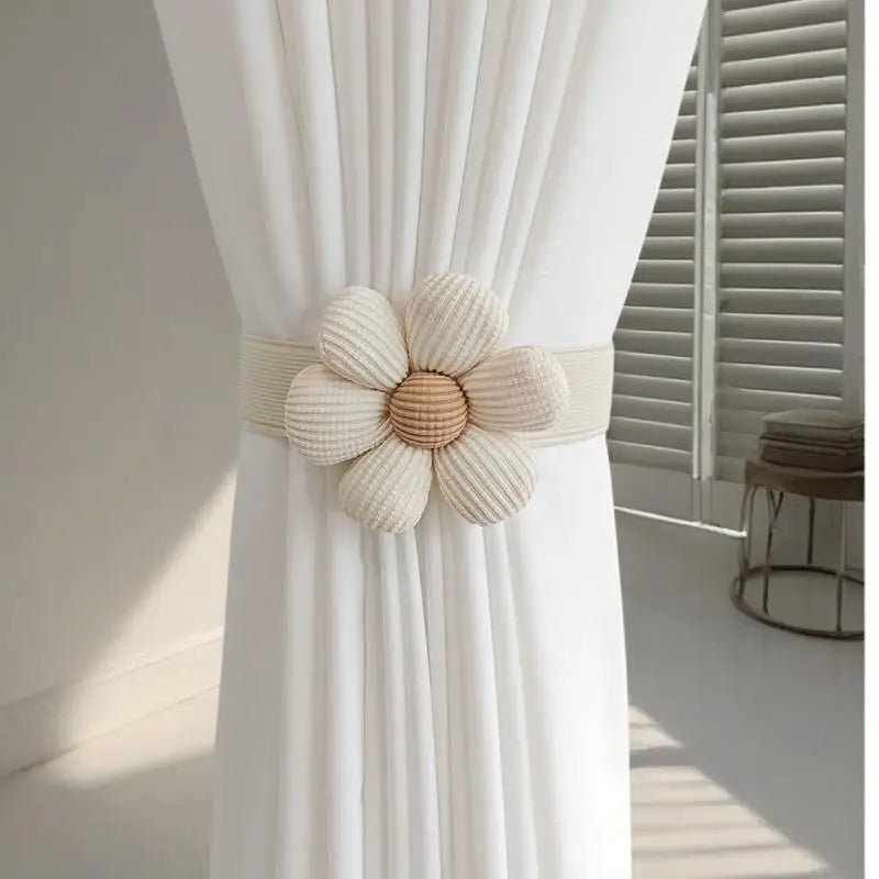 rideaux polonais bohèmes coton fleuri élastiques anneaux boucles moderne chambre enfant decoration maison