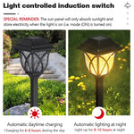 lumière solaire pelouse led moderne noire motifs géométriques extérieure étanche ip65 abspicket