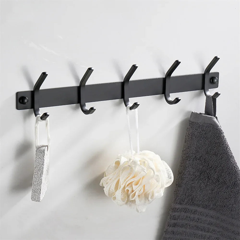 porte serviettes mural moderne crochets acier inoxydable or noir blanc