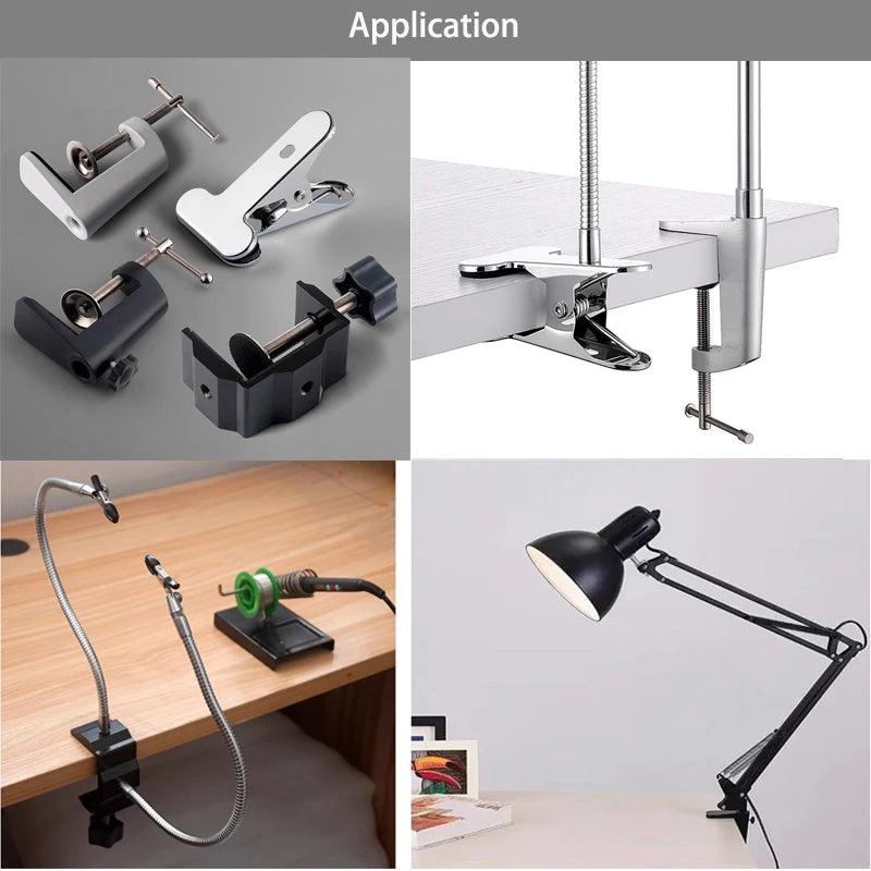 pinces modernes fer aluminium couleurs noir blanc gris fixations certifiées ROHS matériaux ABS