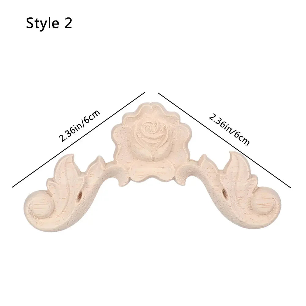 appliques decoratives bois floral sculptees baroques naturelles decoration murale farmhouse classic