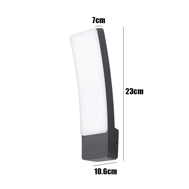 applique murale led contemporaine noir blanc 249 2000 lumens 10m² chambre entrée étude