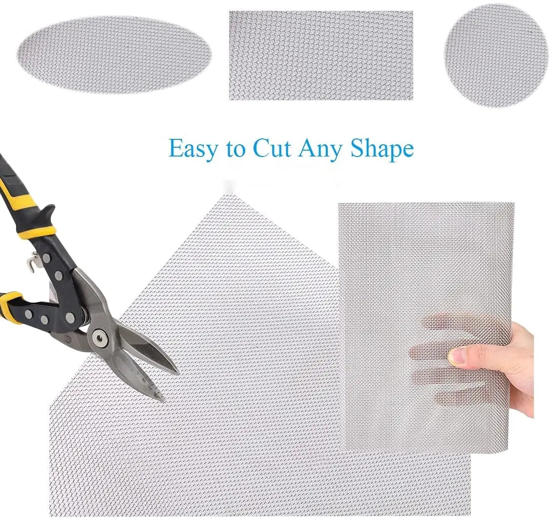 filet moustiques autocollant acier inoxydable gris métallisé fenêtres protection maison