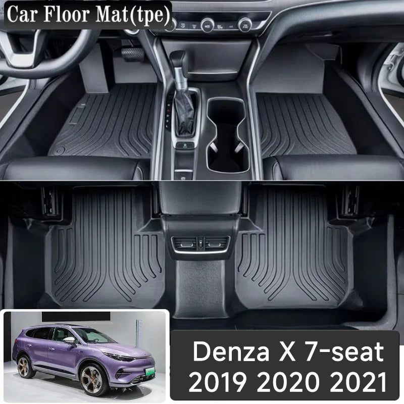 tapis sol voiture noir rayures horizontales surface rugueuse moderne waterproof anti poussière facile nettoyer