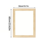 cadres photo bois classiques rectangulaires différents tailles décoration murale impressions artistiques naturelles abstraites compositions